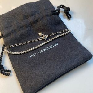 Ring Concierge 14k solid White Gold Mini Diamond Tennis Bracelet